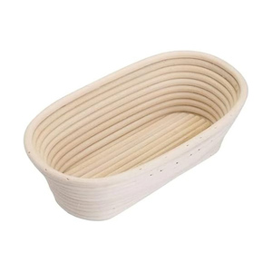 Vente directe usine – Kit panier de levage ovale en rotin indonésien écologique de 10 pouces, compatible lave-vaisselle et four - Product Image 1