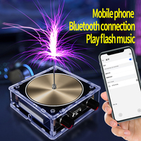 Haut-parleur Bluetooth à arc plasma Tesla Coil pour musique, transmission sans fil, modèle d'expérimentation de bureau, garantie de 3 mois