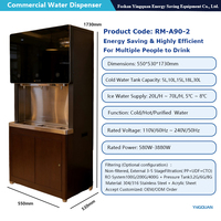 Dispensador de Agua de Acero Inoxidable de Gran Capacidad con Tanque de Agua Fría y Caliente para Uso Comercial en Hoteles