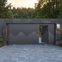 Portail de cour de villa en aluminium, porte coulissante électrique de luxe pour maison, clôture de luxe pour maison