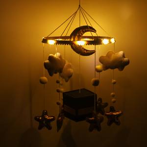 Caja Musical <span class=keywords><strong>de</strong></span> Estilo Nórdico y <span class=keywords><strong>de</strong></span> Medio Oriente, Móvil para <span class=keywords><strong>Cuna</strong></span> <span class=keywords><strong>de</strong></span> Bebé, Móvil <span class=keywords><strong>de</strong></span> Fieltro Hecho a Mano, Juguete para Calmar y Dormir al Bebé - Product Image 4