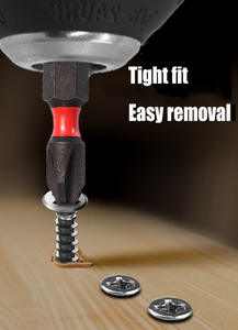 مثقاب مغناطيسي ذو رأس مربع من Phillips طراز S2 ودرجة صناعية 25 مم مثقاب ثقب بشكل مضلع مزود بحلقة حمراء اللون - Product Image 6