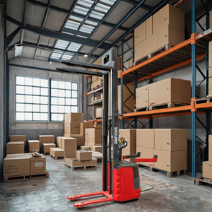 Hoàn toàn tự động 1.5t-2t Công suất Stand-Up Stacker điện tối đa nâng chiều cao 5 mét Hướng dẫn sử dụng AC/DC động cơ Stacker - Product Image 5