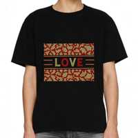 Transferts thermiques personnalisés en strass sur le thème de l'amour pour t-shirts