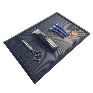 Customizable <b>Silicone</b> Barber Tool <b>Mat</b> Non Slip Magnetic Hair Salon Organizer Pad with Custom Brand Logo Printing - Product Image 2