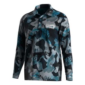 Polo de pêche à séchage rapide CatchEase, polo de golf anti-humidité, polos de pêche pour hommes à manches longues imprimés camouflage - Product Image 1