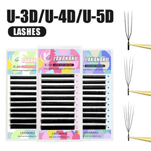 Extensions de cils en gros : Vison double pointe, trèfle 3D, PBT coréen, forme U, YY, volume doux personnalisé, 4D 5D, U W - Product Image 6