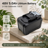 Baterai Pengganti Alat Tenaga Lithium Ion Kapasitas Tinggi 48V 5.0Ah 21700 13S1P untuk Bor Tanpa Kabel dan Peralatan Kebun