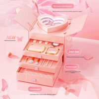 Ensemble de maquillage YuliYula Peach-Color Beauty Radiance Pink avec miroir cosmétique et boîte cadeau, kit complet de maquillage pour le visage pour filles
