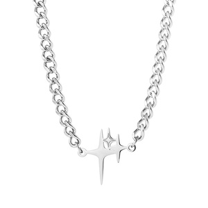 Collana da uomo in lega <span class=keywords><strong>con</strong></span> ciondolo a croce stile hip-hop, gioielli da uomo alla moda per tutti i giorni - Product Image 4