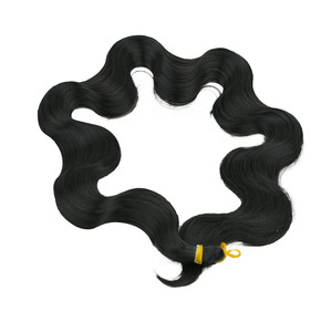 Extensión de cabello sintético para mujer de estilo europeo americano, peluca de ganchillo de ondas grandes con ondas corporales y trenzas - Product Image 5