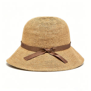 Unisex Plain <b>Straw</b> Floppy Bucket <b>Hat</b> with Bow UV Protection Foldable Wide Brim Sun <b>Hat</b> for Summer Beach Travel - Product Image 6