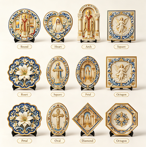 Placa de Resina 3D Personalizada con Relieve de San Nicolás, Obispo Myra, Artículo Religioso para Iglesia Católica, Decoración Artística, Venta al Por Mayor Directo de Fábrica - Product Image 1