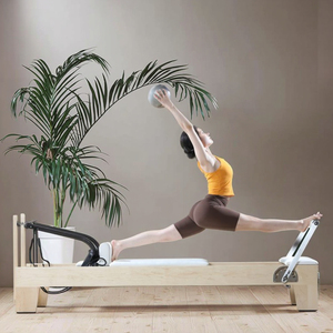 DEREN Pilates Reformer, équipement de Pilates d'usine, reformer en chêne, utilisation à domicile et en studio, <span class=keywords><strong>yoga</strong></span> et Pilates pour femmes, profitez de la vie - Product Image 4