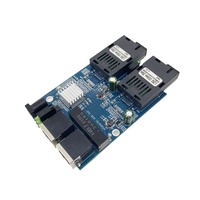 Convertidor de Medios de Fibra Óptica 2 SC RJ45 2F2E 100M 1000M, Placa Base PCBA