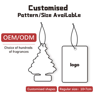 Rafraîchisseur d'air en papier de coton écologique suspendu personnalisé pour la maison, diffuseur de pomme de parfums de lavande, de citron et de Cologne pour voitures - Product Image 2