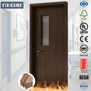 Puertas Cortafuego Interiores para Hospitales, Escuelas y Edificios Comerciales con Certificación UL/CE/AS, Puertas y Ventanas <span class=keywords><strong>de</strong></span> Madera con Clasificación <span class=keywords><strong>de</strong></span> Resistencia al Fuego FD30 - Product Image 4