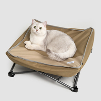 Erhöhtes Hundebett mit tragbarem Camping-Hundeliegebett und feuchtigkeitsbeständigem Outdoor-Haustierbett mit abnehmbarem, atmungsaktivem Netzgewebe