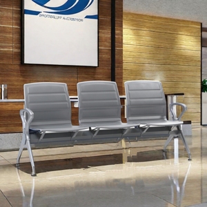 เก้าอี้พักคอยสาธารณะ 3 ที่นั่ง สำหรับพื้นที่รอคอย โรงพยาบาล สนามบิน  วัสดุ PU - Product Image 2