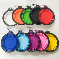 Bol pliable pour chien et chat, en silicone TPE écologique, pliable, portable, pour voyage et extérieur, pour eau et nourriture.