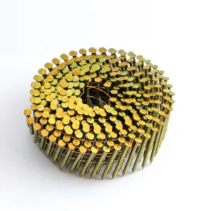 Manufacturer Sale 15 Degree 1 3/4 Screw Coil Nail 2.1MM To 3.8MM Twisted Wire Coil Nail For Wooden