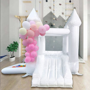 Trampolín de boda blanco para exteriores, castillo inflable, Tobogán de trampolín para fiesta de cumpleaños, ventas directas de fábrica de estilo europeo - Product Image 2