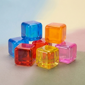 Glaçons réutilisables, cubes de glace en plastique carrés colorés, sans dilution, sans BPA, glaçons recongelables pour les boissons - Product Image 5