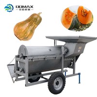 Équipement mobile d'extraction de graines de citrouille, machine séparatrice de graines de citrouille entraînée par la prise de force du tracteur