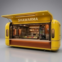 Kiosque mobile de restauration pour zones touristiques, kiosque de vente ambulante personnalisé, remorque alimentaire polyvalente, structure en aluminium et acier inoxydable, résistante à la rouille