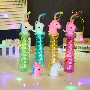 عنق حفلة من بلاستيك شركة التصنيع الأصلية طويل 16 أونصة 1/2 16 أونصة وامض led ice puppy slushie طويل بار نوفرتي حجم كوب slush yard