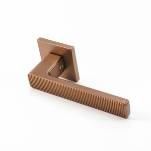 Manijas de puerta Maxery Stripe New, manija de puerta de aleación de Zinc de oro rosa de lujo moderno, juego de cerradura, manija de puerta de palanca Interior - Product Image 6