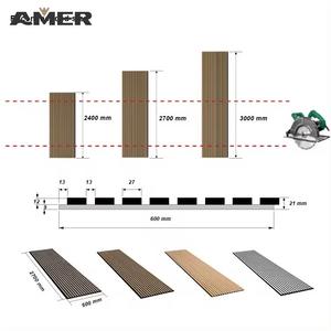 AMER Tamaño personalizado <span class=keywords><strong>Mejor</strong></span> precio Panel de pared de madera Panel <span class=keywords><strong>acústico</strong></span> Listones de madera Tablero <span class=keywords><strong>acústico</strong></span> de pared para interior insonorizado - Product Image 3