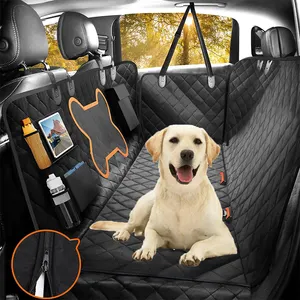 Coussin imperméable de voyage pour animaux de compagnie siège arrière respirant maille hamac réglable chien extension de siège de voiture avec rangement