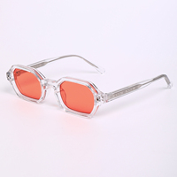 LBAshades 3503F Lunettes carrées vintage de haute qualité CP anti-lumière bleue, blocage à 99 %, lunettes de jeu, verres rouge orangé