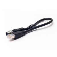 Topk — câble ethernet Cat6 M12 8 broches vers RJ45, sets de câbles femelles à monter pour Signal 6A, pour Extension droites Cat6