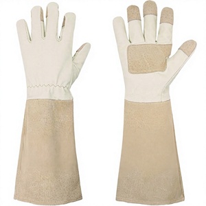 Gants de jardinage en cuir respirants anti-épines, ambidextres, pour la taille des roses - Product Image 3