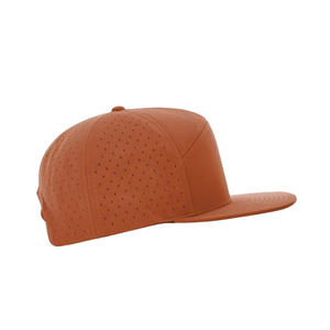 OEM Custom Solid Color <b>Blank</b> 7 Panel Structured Snapback Hat Breathable Laser Cut Holes Back Sports <b>Cap</b> for Adults All Seasons - Product Image 4