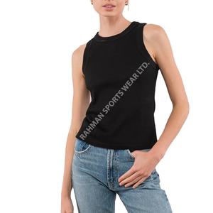 Camiseta sin mangas elástica de moda, camiseta sin mangas ajustada para capas o fitness, Camisa cómoda suave ecológica para ropa de verano - Product Image 1