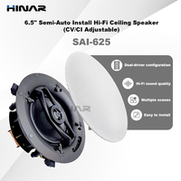 Système de musique d'ambiance intelligent 2 pièces, haut-parleur de plafond intégré professionnel pour musique d'ambiance, kit audio Bluetooth