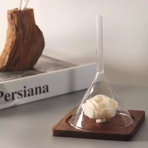 Perfume Fragrância Óleo Essencial Tester Flores Perfume Cheiro Funil Display Dispositivo Garrafa com Base De Madeira - Product Image 3