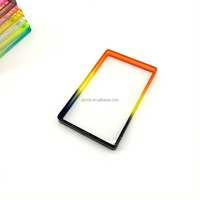 Étui de protection transparent anti-abrasion pour cartes de crédit, style minimaliste arc-en-ciel, compatible avec les slabs gradés BGS/SGC