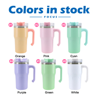 Recién llegados, taza térmica de acero inoxidable 304 de 20oz de grado alimenticio, taza de café para niños, vaso de chico aislado al vacío de doble pared con pajita