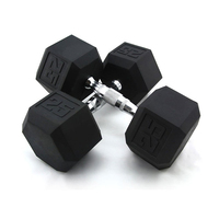 Vente de gros Équipement de fitness, haltères hexagonaux en caoutchouc