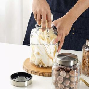 PC polycarbonate nhựa rõ ràng công suất lớn thực phẩm lưu trữ lọ bán sỉ chai lọ rõ ràng gia vị lưu trữ 304 không có nắp đậy - Product Image 5