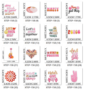 جديد بأحرف إيجابية تطريز الملابس بقع مخصصة جيدة المشاعر نوع يقول الحديد المطرزة على التصحيح للملابس أكياس القبعات - Product Image 4