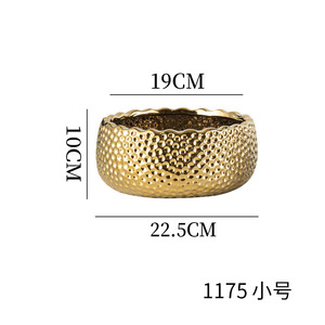 Macetas de Cerámica Doradas de Diseño Nórdico para Suculentas, Borde Irregular, Maceteros de Cerámica Económicos para Decoración de Escritorio, Hotel y Balcón - Product Image 6
