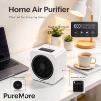 Pembersih Udara untuk Rumah Kamar Tidur Pintar 2200Ft² Filter HEPA Monitor Kualitas Udara Pembersih Udara untuk Debu Hewan Peliharaan Asap Serbuk Sari Pembersih Udara