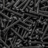 Grosir Pabrik 500PCS M3 M4 M5 Sekrup dan Mur Kit Kepala Pan Hexagon Baja Karbon Hitam