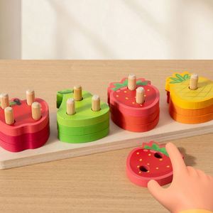Nouvel Arrivage Personnalisé Certifié CPC CE : Jeu de Pêche et Empileur 2-en-1 en Bois pour Enfants, Thème Fruits Colorés et Adorables - Product Image 4