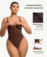 Body sculptant amincissant pour femme avec fermeture éclair et contrôle du ventre |   Vêtements sculptants pour le ventre, tissu à haute élasticité, doux pour modeler le corps